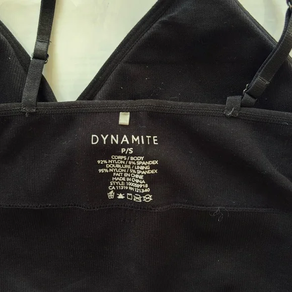 Dynamite Black Ribbed Spaghetti-Strap Tank - Picture 3 of 3